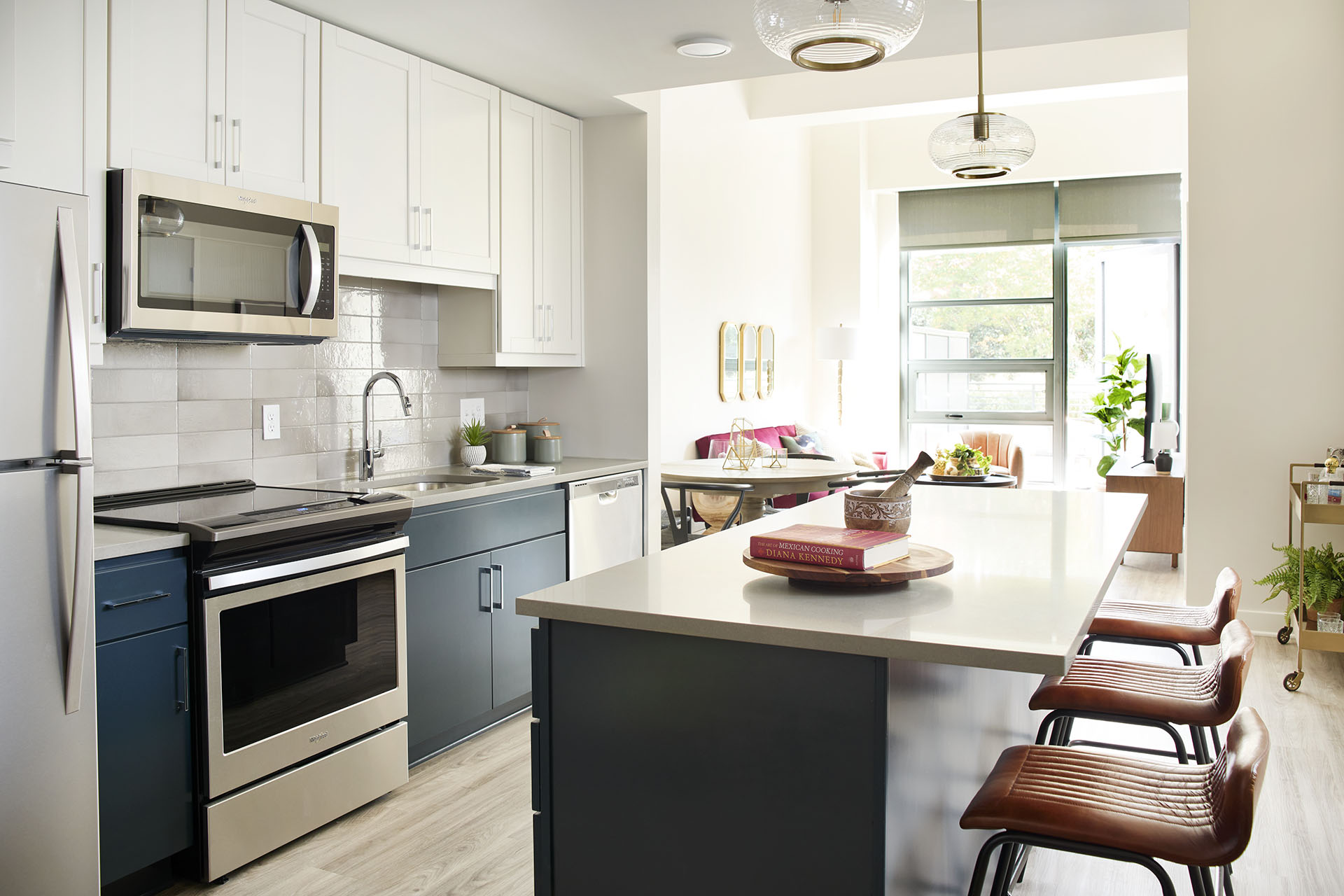 Kitchens featuring spacious islands